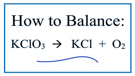 For instance equation C6H5C2H5 O2 C6H5OH CO2 H2O will not be balanced, but PhC2H5 O2 PhOH CO2 H2O will; Compound states like (s) (aq) or (g) are not required. . Kclo3 kcl o2 balanced equation